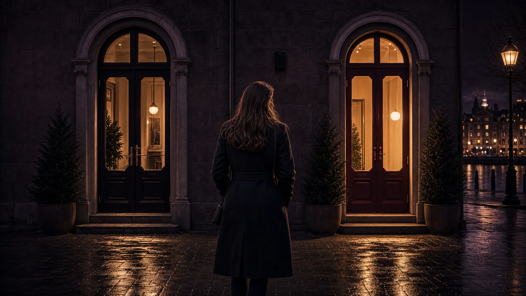 Konstnärlig stadsbild om att välja rätt klinik för rynkbehandling med eftertanke och kontroll.